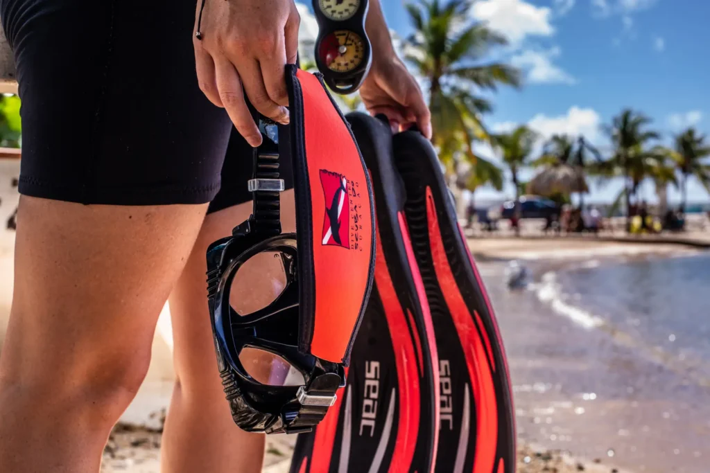 Scuba Do Curaçao dive center at Marie Pampoen during scuba diving in Curaçao